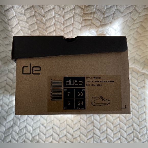 NWT in box HEY DUDE Wendy Sox Stone White size 7 - Picture 8 of 15